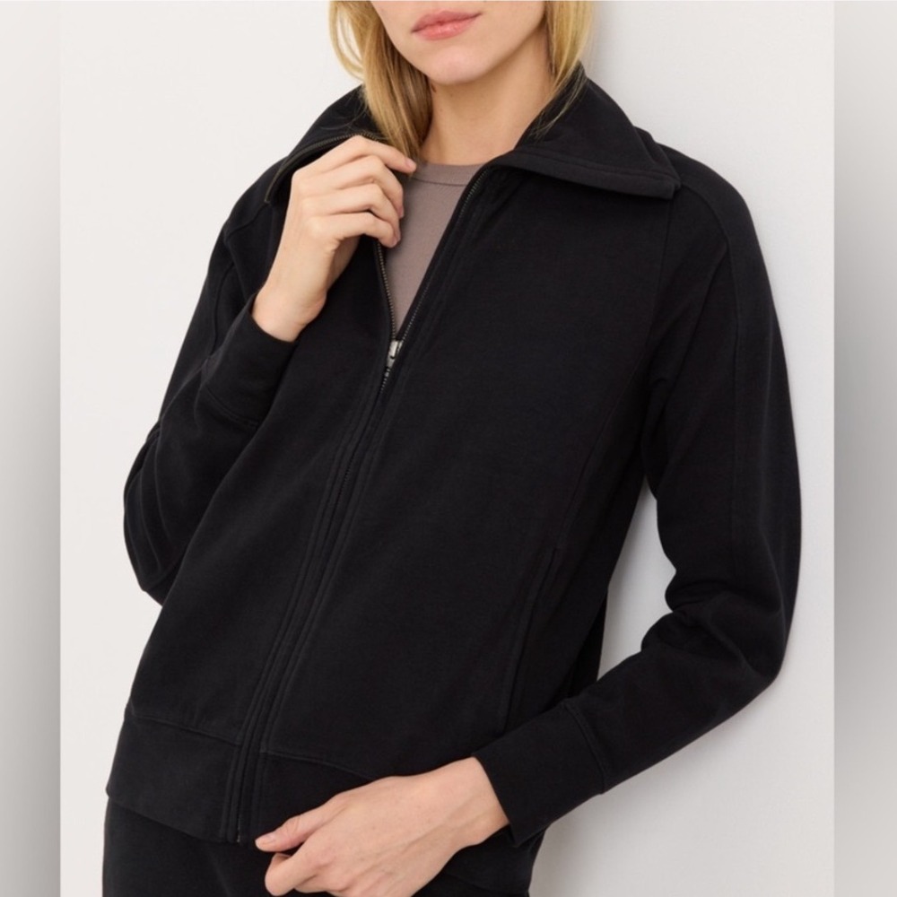 Pact CloudKnit Organic Cotton Funnel Neck Full Zip Sweatshirt Jacket XL‎